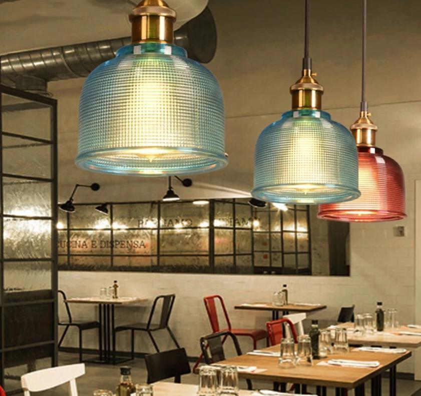 Sosie - Retro European Stained Glass Pendant Light