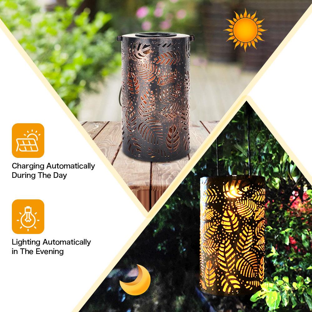 Mateo - Leaf-Pattern Shadow Lantern
