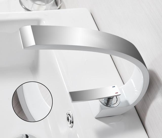Modern Gooseneck Single-Handle Basin Faucet