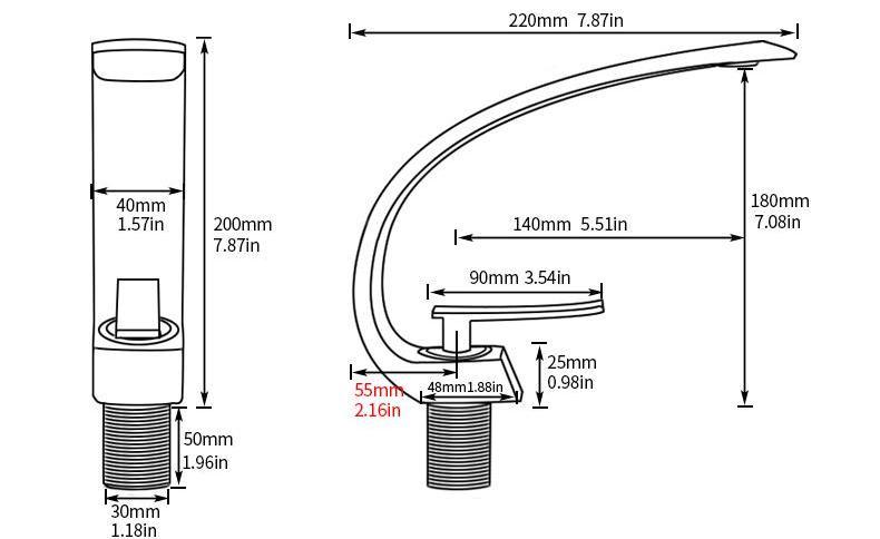 Modern Gooseneck Single-Handle Basin Faucet